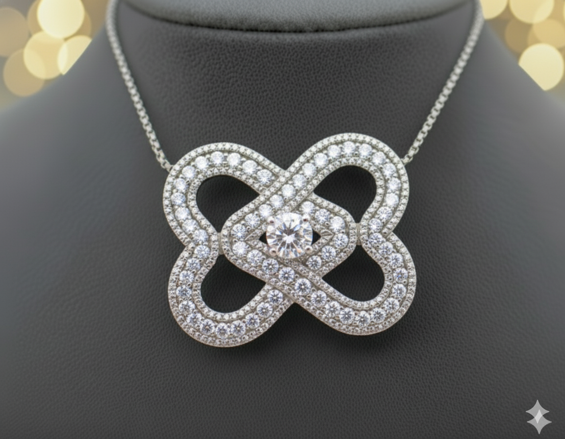 All Diamond Infinity Pendant